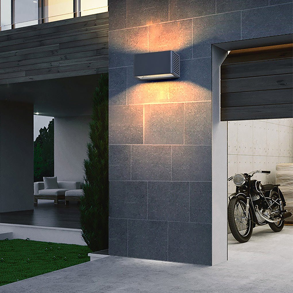 Modern Nordic Waterproof LED Outdoor Wall Sconce Up and Down Light for Garden and Villa