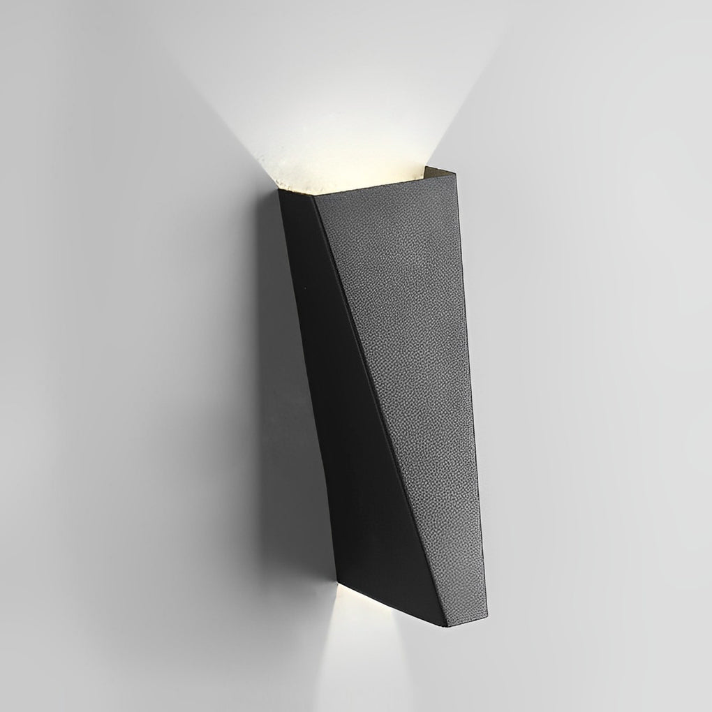 Modern Nordic Waterproof LED Wall Sconce 10W Up and Down Interior Exterior Light Black White
