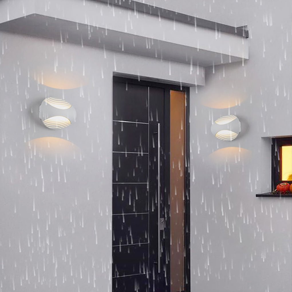 Modern Nordic Waterproof LED Wall Sconce Aluminum Outdoor Garden Minimalist Light