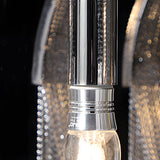 Modern Nordic Wavy Aluminum Chain Tassel Chandelier Artistic 3 Step Dimming Pendant Light Gold Silver