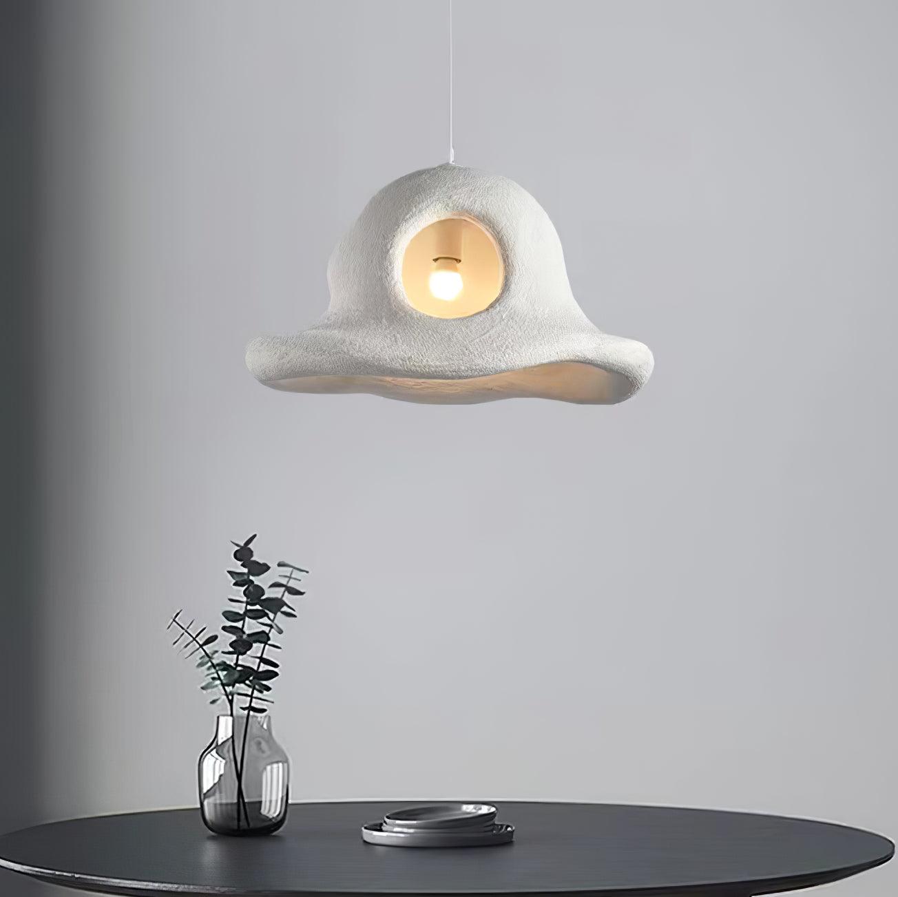 Modern Nordic Wide Brim Hat Ceiling Light Fixture Minimalist Hanging Pendant Lamp