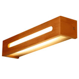 Modern Nordic Wood LED Wall Sconce Waterproof Bathroom Mirror Light for Bedroom and Living Room