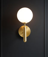 Modern Nordica Glass Bracket Wall Lamp Elegant Nordic Design Brass Indoor Sconce