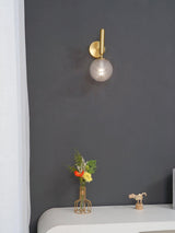 Modern Nordica Glass Bracket Wall Lamp Elegant Nordic Design Brass Indoor Sconce