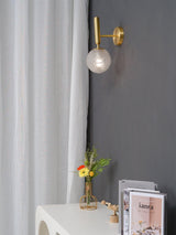 Modern Nordica Glass Bracket Wall Lamp Elegant Nordic Design Brass Indoor Sconce