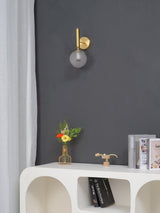 Modern Nordica Glass Bracket Wall Lamp Elegant Nordic Design Brass Indoor Sconce