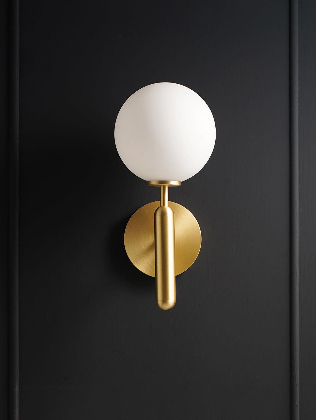 Modern Nordica Glass Bracket Wall Lamp Elegant Nordic Design Brass Indoor Sconce