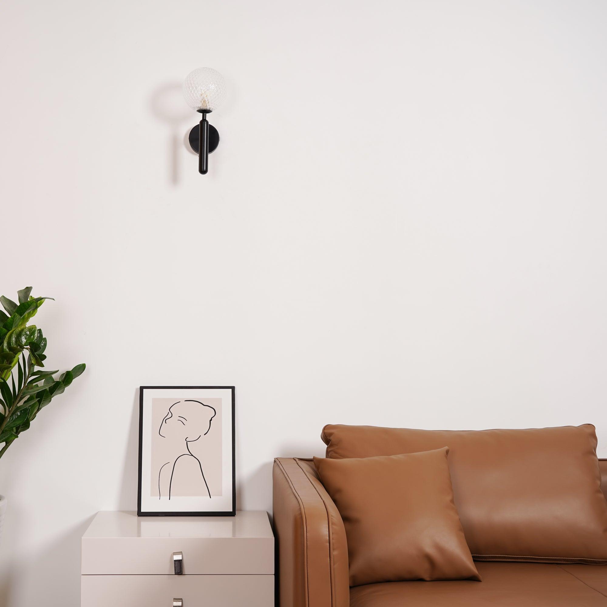 Modern Nordica Glass Bracket Wall Lamp Elegant Nordic Design Brass Indoor Sconce