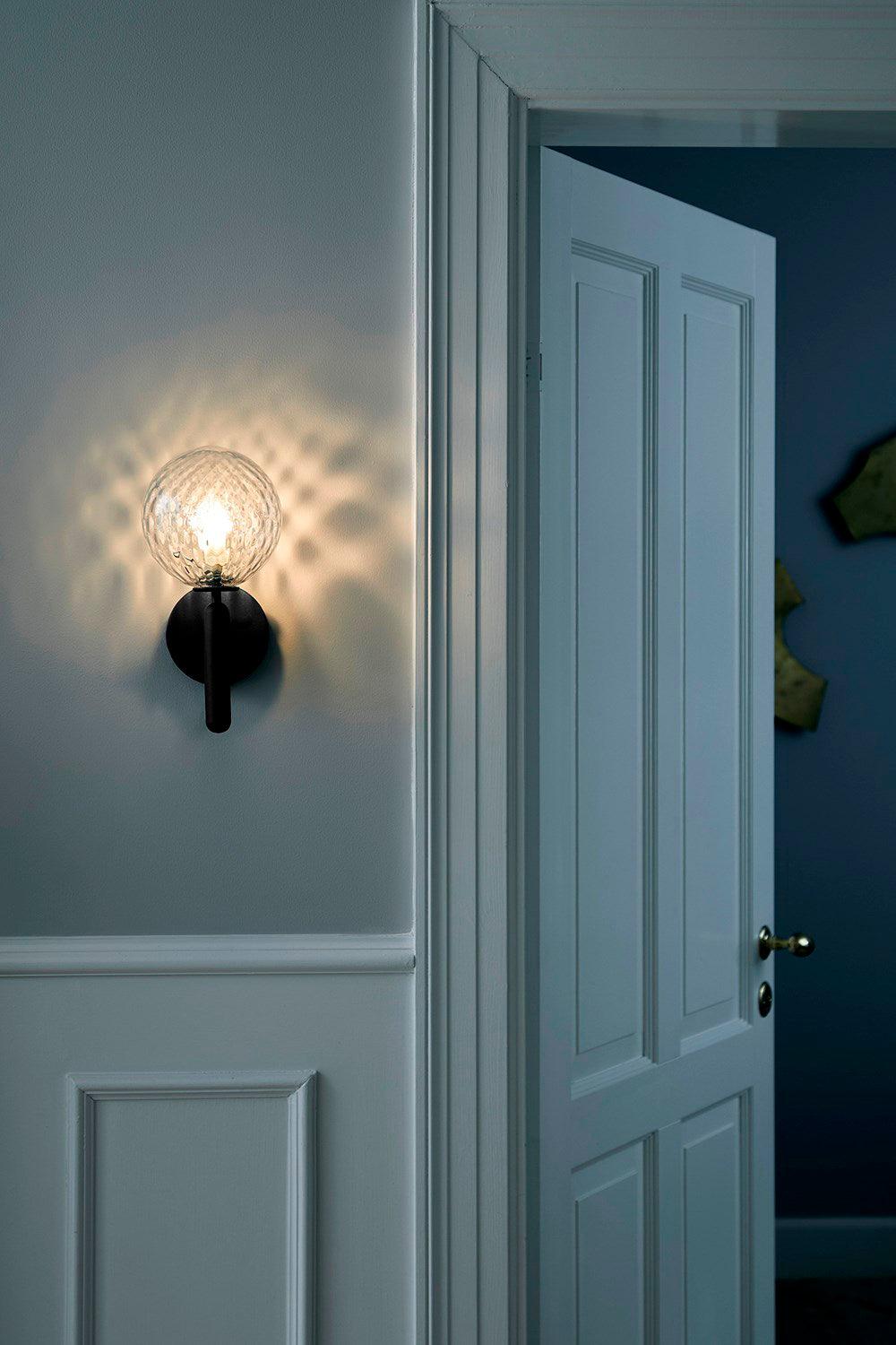Modern Nordica Glass Bracket Wall Lamp Elegant Nordic Design Brass Indoor Sconce