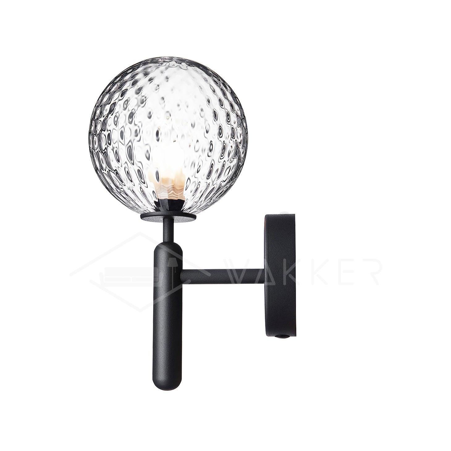 Modern Nordica Glass Bracket Wall Lamp Elegant Nordic Design Brass Indoor Sconce