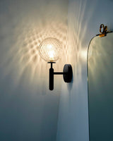 Modern Nordica Glass Bracket Wall Lamp Elegant Nordic Design Brass Indoor Sconce