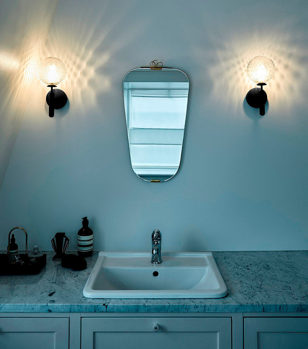 Modern Nordica Glass Bracket Wall Lamp Elegant Nordic Design Brass Indoor Sconce