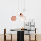 Modern North Circular Geometric Pendant Light Iron GU10 LED Ceiling Fixture