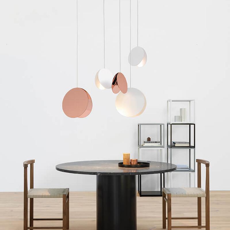 Modern North Circular Geometric Pendant Light Iron GU10 LED Ceiling Fixture