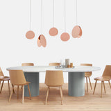 Modern North Circular Geometric Pendant Light Iron GU10 LED Ceiling Fixture