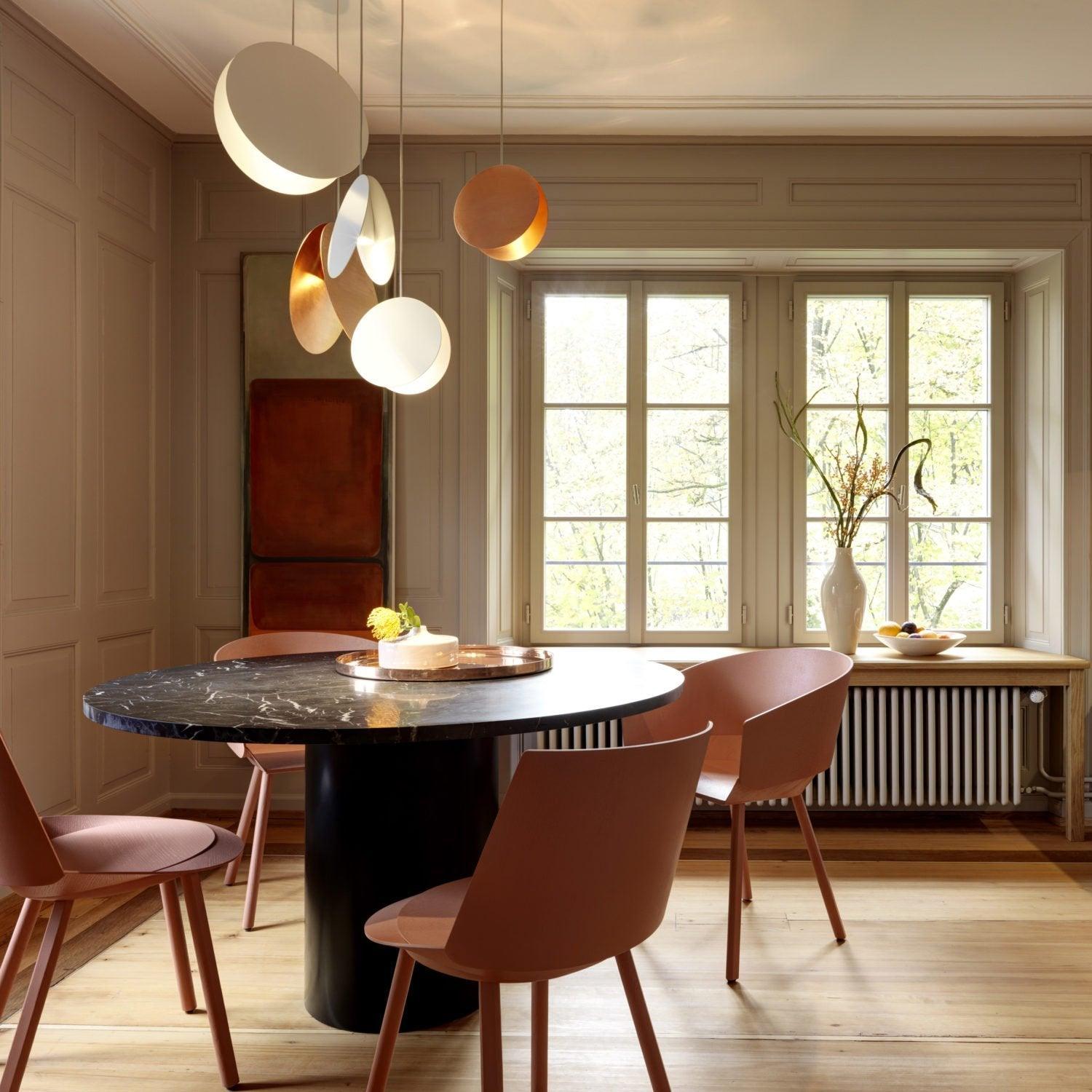 Modern North Circular Geometric Pendant Light Iron GU10 LED Ceiling Fixture