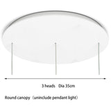 Modern North Circular Geometric Pendant Light Iron GU10 LED Ceiling Fixture