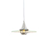 Modern Nova Glass Disc Pendant Light Chrome Industrial Ceiling Hanging Lamp