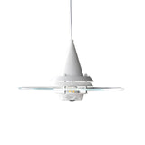Modern Nova Glass Disc Pendant Light Chrome Industrial Ceiling Hanging Lamp