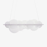 Modern Nuvola Cloud Shaped Pendant Light with White PE Shade for Minimalist Indoor Decor