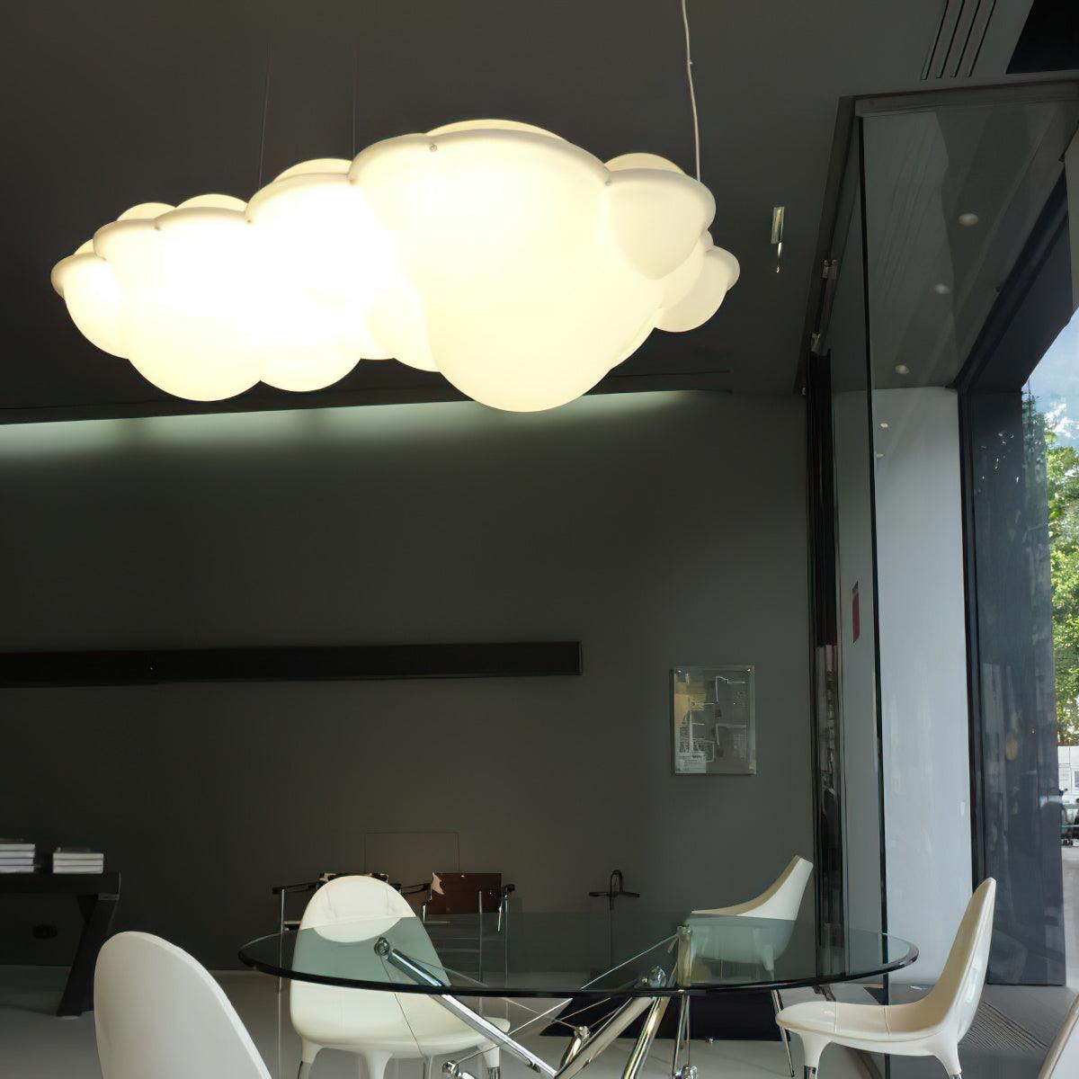 Modern Nuvola Cloud Shaped Pendant Light with White PE Shade for Minimalist Indoor Decor