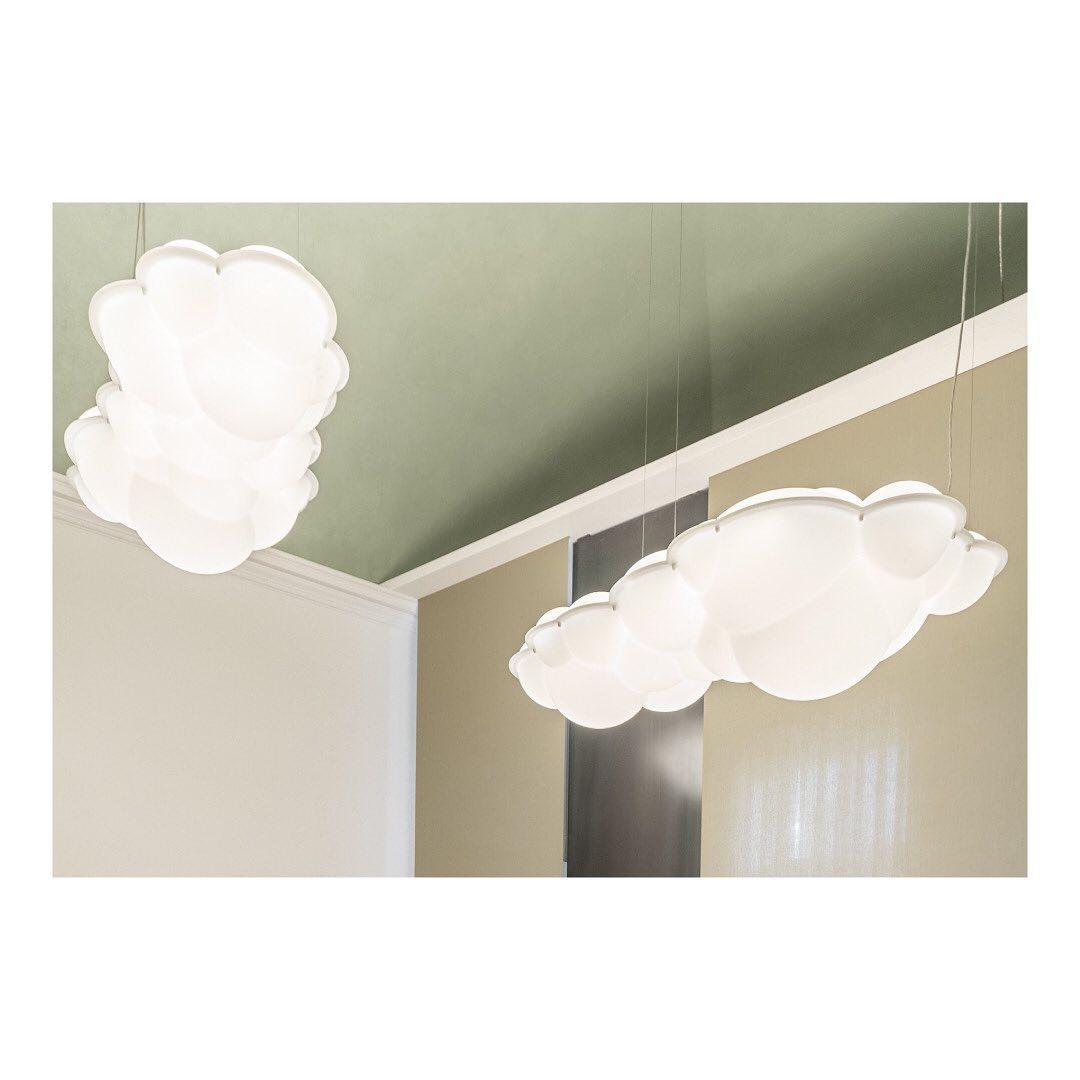 Modern Nuvola Cloud Shaped Pendant Light with White PE Shade for Minimalist Indoor Decor