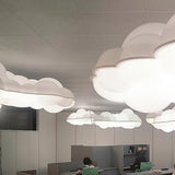 Modern Nuvola Cloud Shaped Pendant Light with White PE Shade for Minimalist Indoor Decor