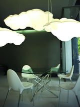 Modern Nuvola Cloud Shaped Pendant Light with White PE Shade for Minimalist Indoor Decor