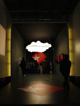 Modern Nuvola Cloud Shaped Pendant Light with White PE Shade for Minimalist Indoor Decor