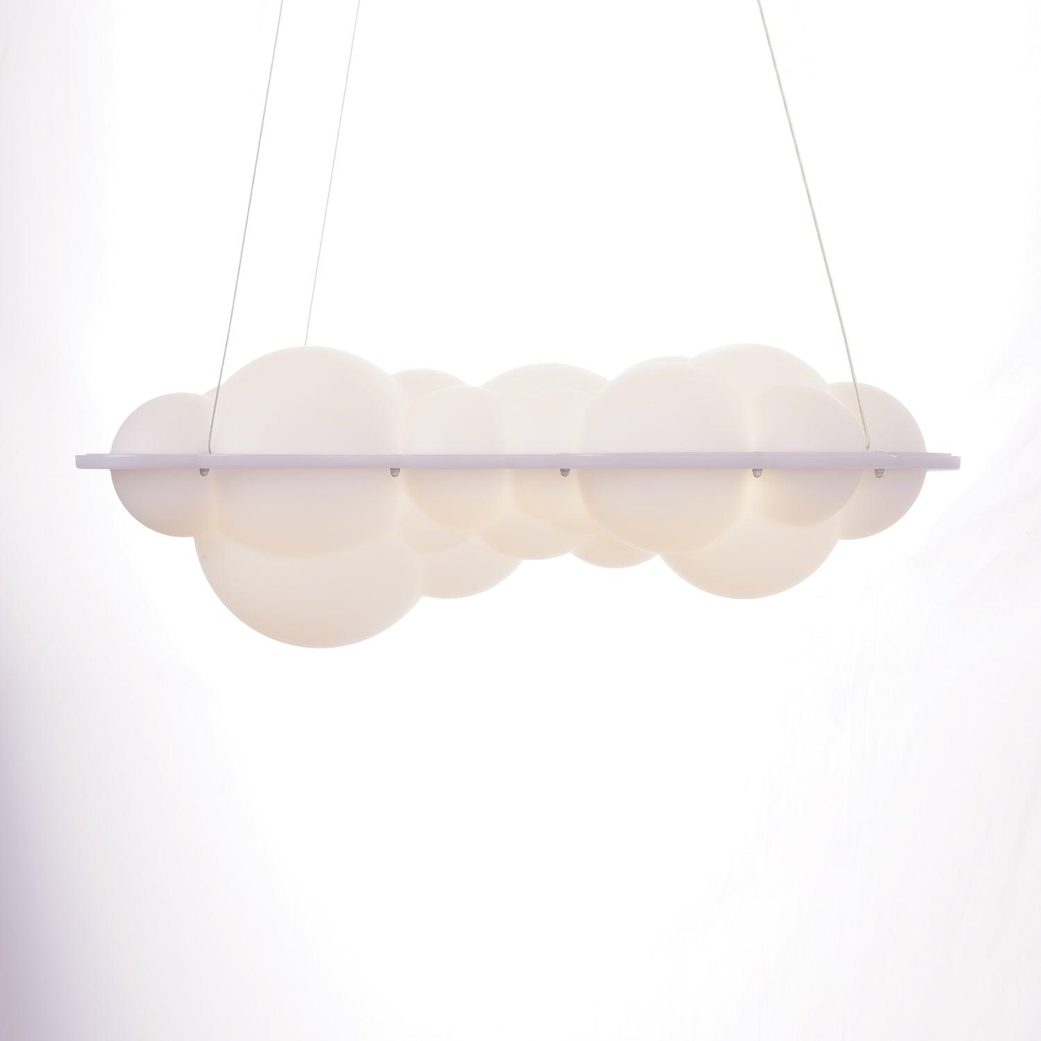 Modern Nuvola Cloud Shaped Pendant Light with White PE Shade for Minimalist Indoor Decor