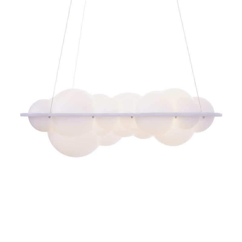 Modern Nuvola Cloud Shaped Pendant Light with White PE Shade for Minimalist Indoor Decor