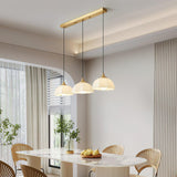 Modern Octagonal Glass Bowl Brass Chandelier Luxury Indoor Pendant Ceiling Light Fixture