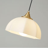 Modern Octagonal Glass Bowl Brass Chandelier Luxury Indoor Pendant Ceiling Light Fixture