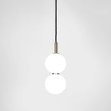 Modern Ohm Glass Globe Pendant Light Fixture with Integrated LED Hanging Ceiling Lamp