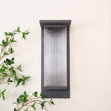 Modern Oleron Box Exterior Wall Lantern Waterproof LED Sconce Light for Garden Set of 2