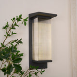 Modern Oleron Box Exterior Wall Lantern Waterproof LED Sconce Light for Garden Set of 2