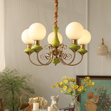Modern Onyx Glass Pendant Light Metal Chandelier for Dining Room Living Space