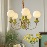 Modern Onyx Glass Pendant Light Metal Chandelier for Dining Room Living Space