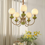 Modern Onyx Glass Pendant Light Metal Chandelier for Dining Room Living Space