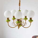 Modern Onyx Glass Pendant Light Metal Chandelier for Dining Room Living Space
