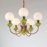 Modern Onyx Glass Pendant Light Metal Chandelier for Dining Room Living Space