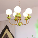 Modern Onyx Glass Pendant Light Metal Chandelier for Dining Room Living Space