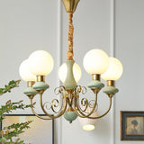 Modern Onyx Glass Pendant Light Metal Chandelier for Dining Room Living Space