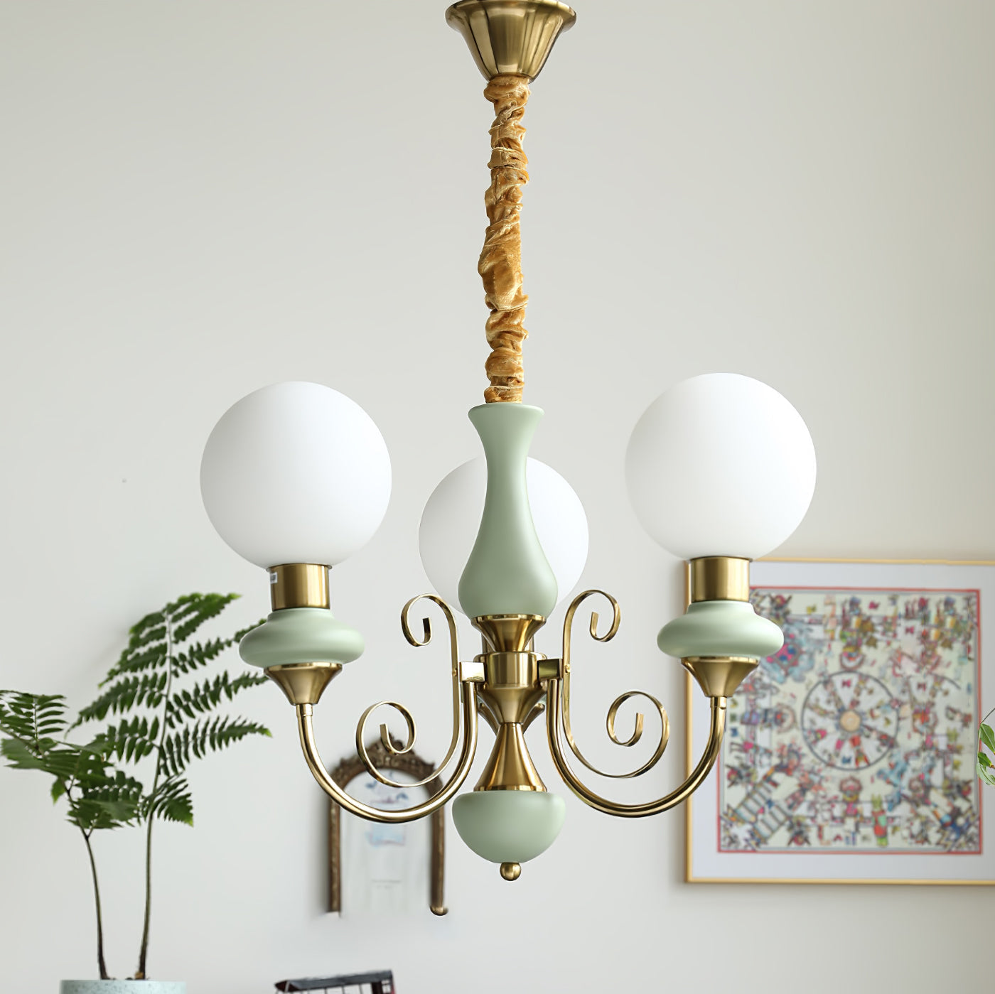 Modern Onyx Glass Pendant Light Metal Chandelier for Dining Room Living Space