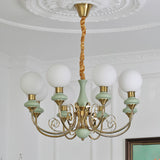 Modern Onyx Glass Pendant Light Metal Chandelier for Dining Room Living Space