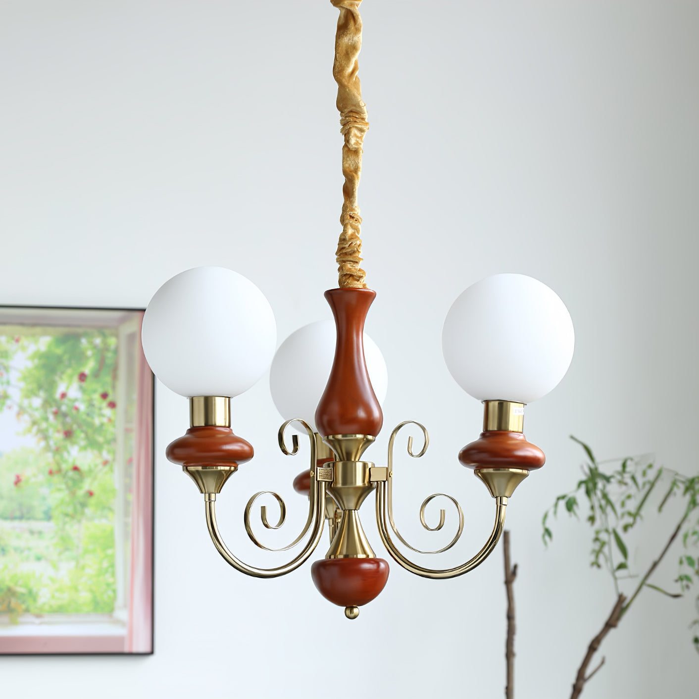 Modern Onyx Glass Pendant Light Metal Chandelier for Dining Room Living Space