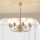 Modern Onyx Glass Pendant Light Metal Chandelier for Dining Room Living Space