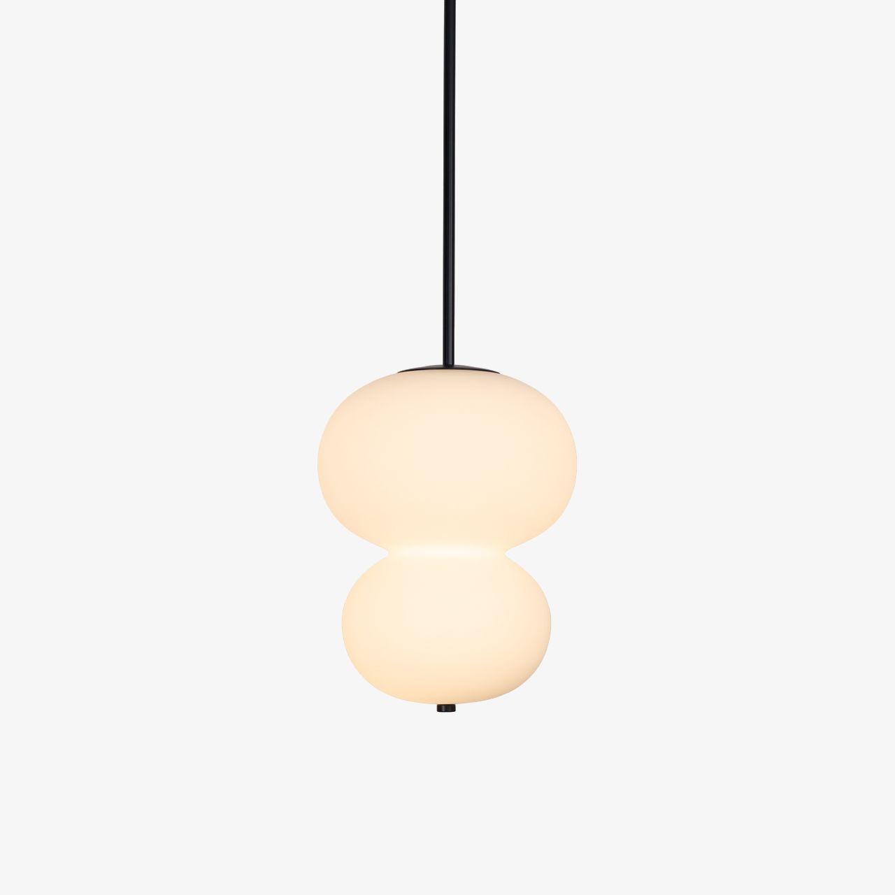 Modern Opal Glass Gourd Hanging LED Pendant Lamp for Dining and Living Rooms