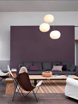 Modern Opal Glass Sphere Pendant Light Minimalist Frosted Globe Hanging Lamp