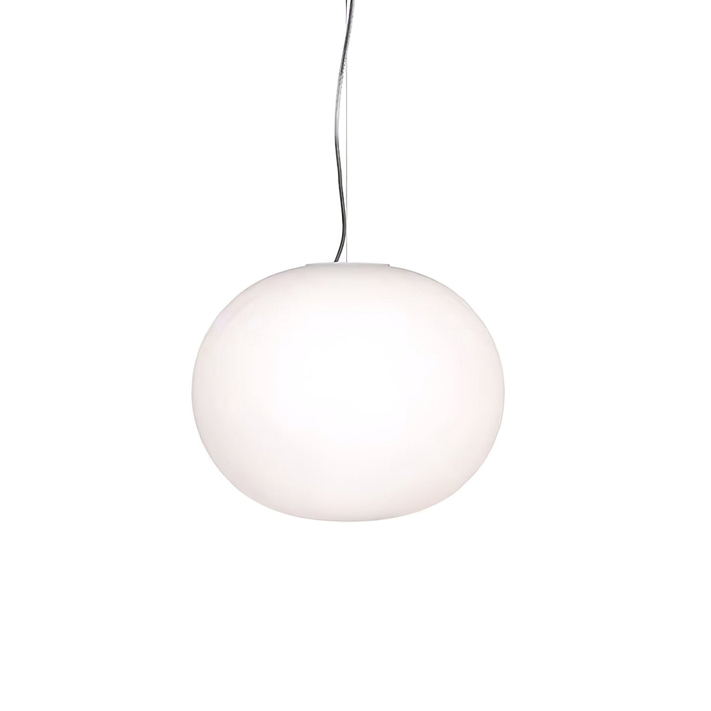 Modern Opal Glass Sphere Pendant Light Minimalist Frosted Globe Hanging Lamp
